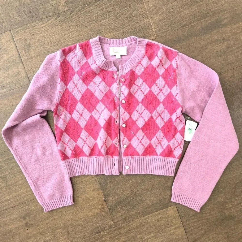 Cherise girls cardigan Cropped sweater size 14